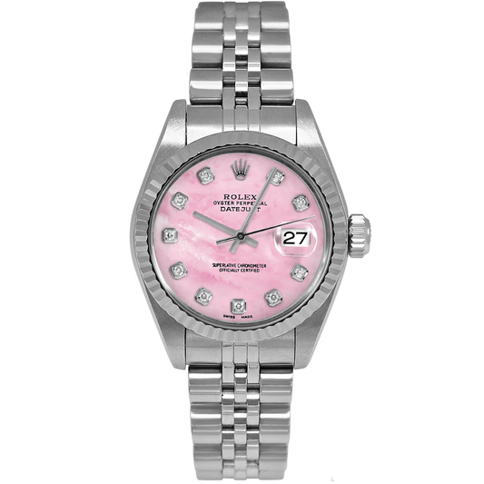 Orologio Rolex Lady Datejust Anno 2004 26 mm Madreperla Rosa Acciaio Inossidabile