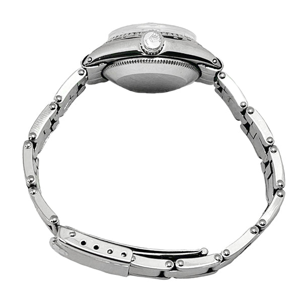 Orologio Rolex Lady Datejust quadrante nero Stick 26mm in acciaio inossidabile