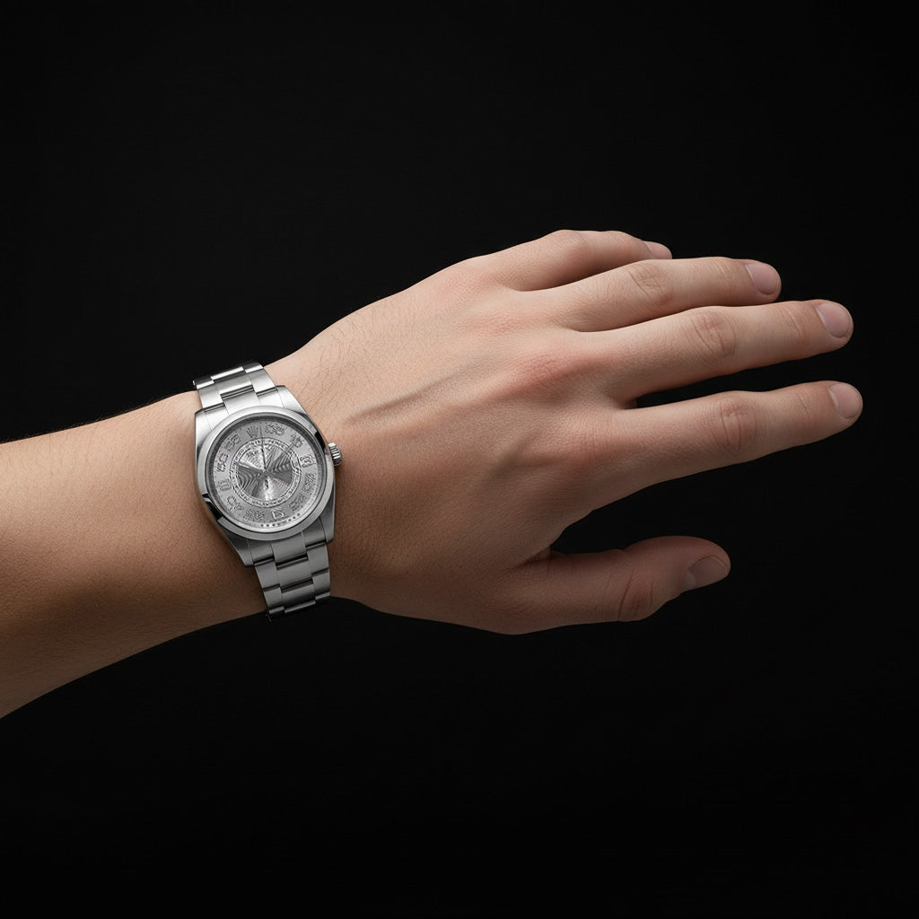 Orologio Rolex Ostrica perpetua 36mm 116000 in acciaio inossidabile con numeri arabi in argento