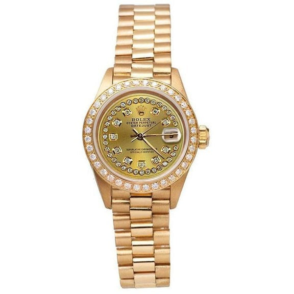 Orologio Rolex Quadrante con stringa champagne