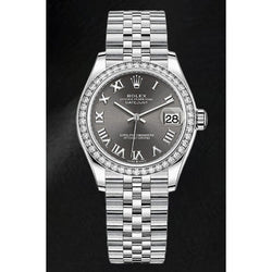 Orologio Rolex Signora Datejust 278240 in acciaio con quadrante grigio romano da 31 mm