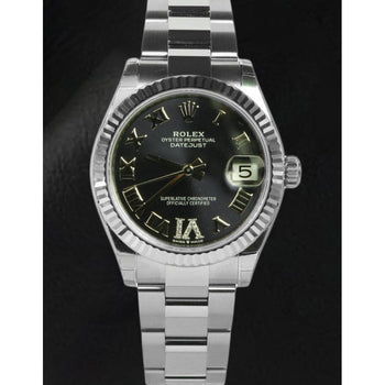 Orologio Rolex Signora Datejust 31mm con quadrante viola in diamanti e acciaio inossidabile