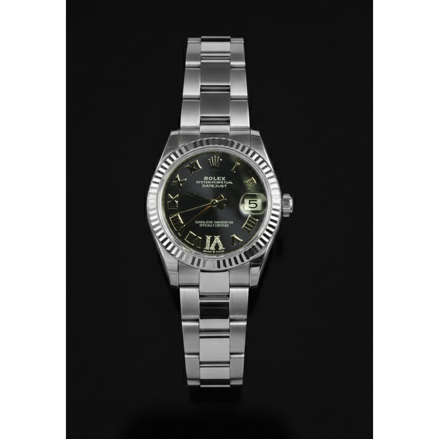 Orologio Rolex Signora Datejust 31mm con quadrante viola in diamanti e acciaio inossidabile