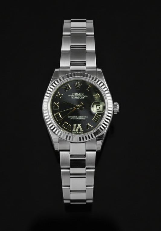 Orologio Rolex Signora Datejust 31mm con quadrante viola in diamanti e acciaio inossidabile