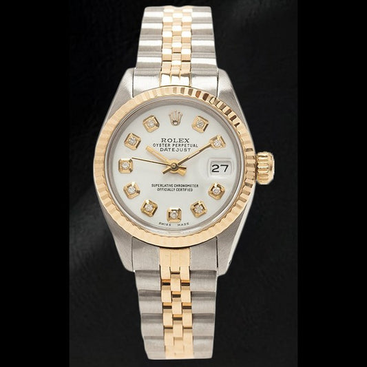 Orologio Rolex bicolore con quadrante in madreperla, 26 mm
