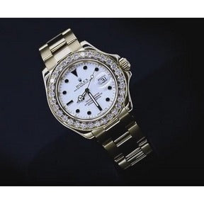 Orologio Rolex comandante dello yacht di medie dimensioni con quadrante bianco con lunetta di 
