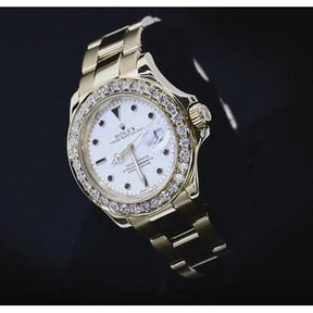 Orologio Rolex comandante dello yacht di medie dimensioni con quadrante bianco