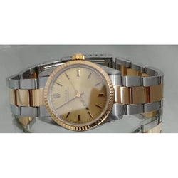 Orologio Rolex con datario, misura media da 30 mm, bracciale, quadrante bicolore