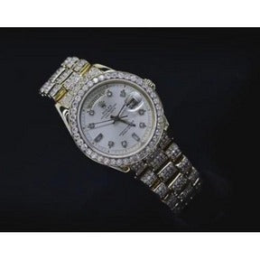 Orologio Rolex con diamanti personalizzati ghiacciati 