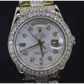 Orologio Rolex con diamanti personalizzati ghiacciati da 20 ct
