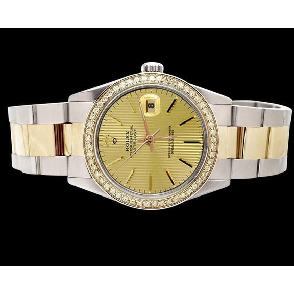 Orologio Rolex con quadrante champagne e cinturino 