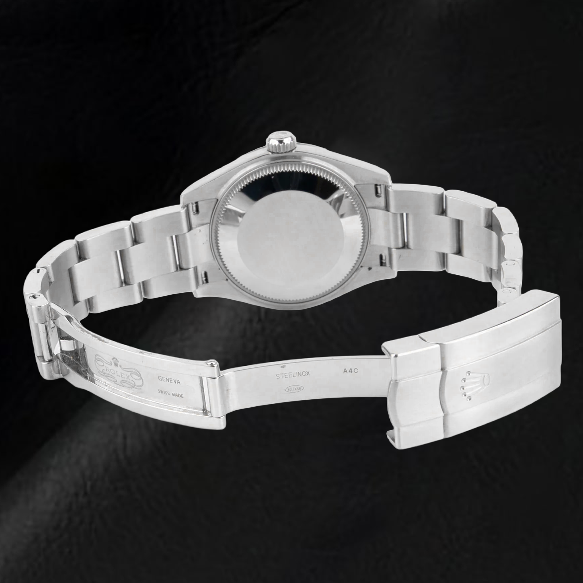 Orologio Rolex da 36 mm in acciaio inossidabile con quadrante luminoso color lavanda