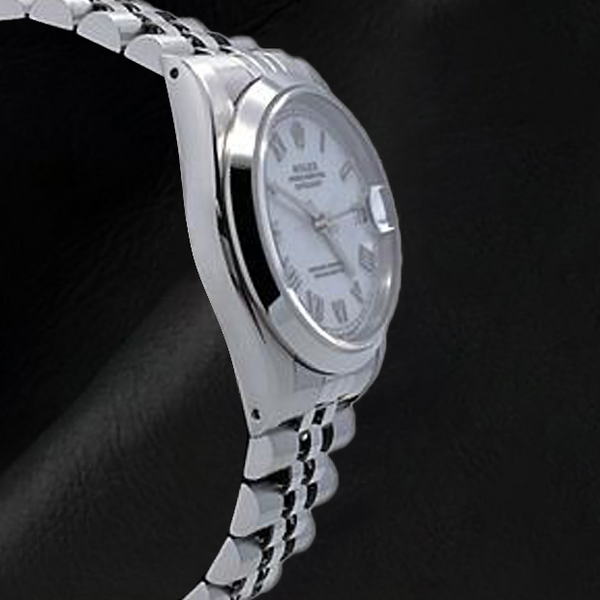 Orologio Rolex da donna Datejust Jubilee con bracciale quadrante bianco romano