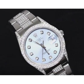 Orologio Rolex da donna con data 34 mm, bracciale ostrica