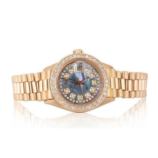 Orologio Rolex da donna in oro giallo con quadrante 