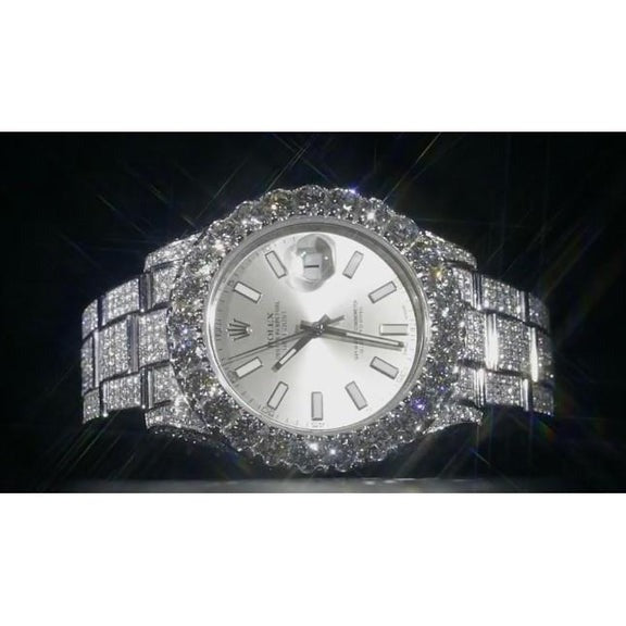 Orologio Rolex da uomo Datejust Ii con copertura completa da 33 ct, lunetta personalizzata
