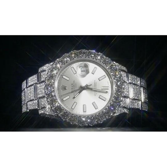 Orologio Rolex da uomo Datejust Ii con copertura completa da 33 ct, lunetta personalizzata