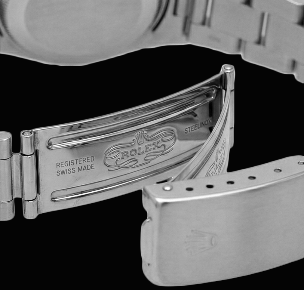 Orologio Rolex di medie dimensioni senza data da 31 mm con lunetta personalizzata con diamanti in acciaio inossidabile