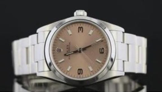 Orologio Rolex di misura media da 31 mm, lunetta liscia, 
