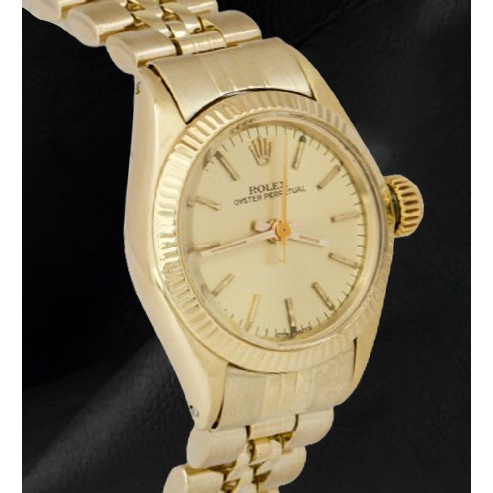 Orologio Rolex in oro giallo con quadrante champagne da 24 mm