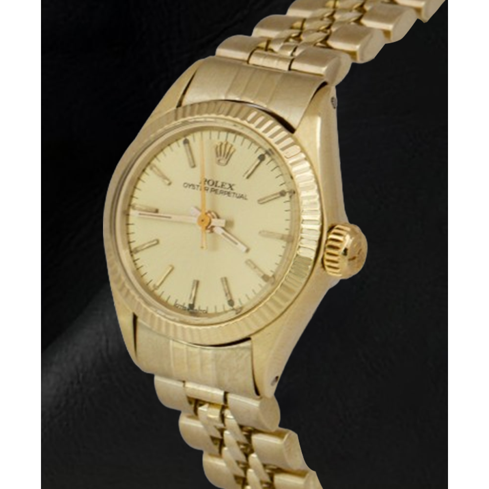 Orologio Rolex in oro giallo con quadrante champagne da 24 mm
