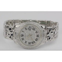 Orologio Rolex maestro di perle da 29 mm con diamanti personalizzati ghiacciati da 10 carati oro bianco