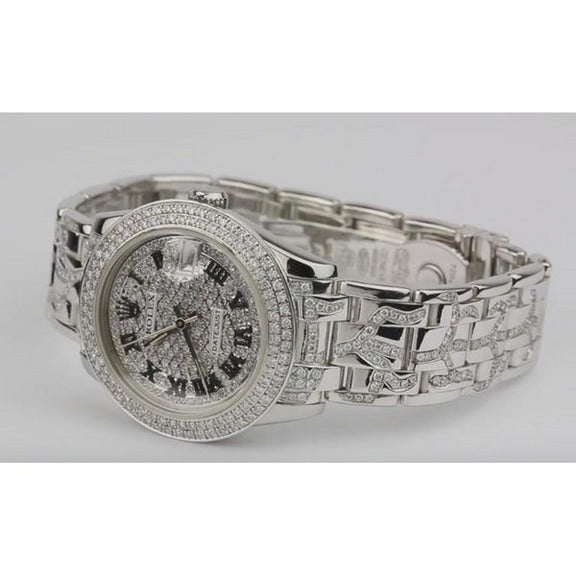 Orologio Rolex maestro di perle da 29 mm con diamanti personalizzati 
