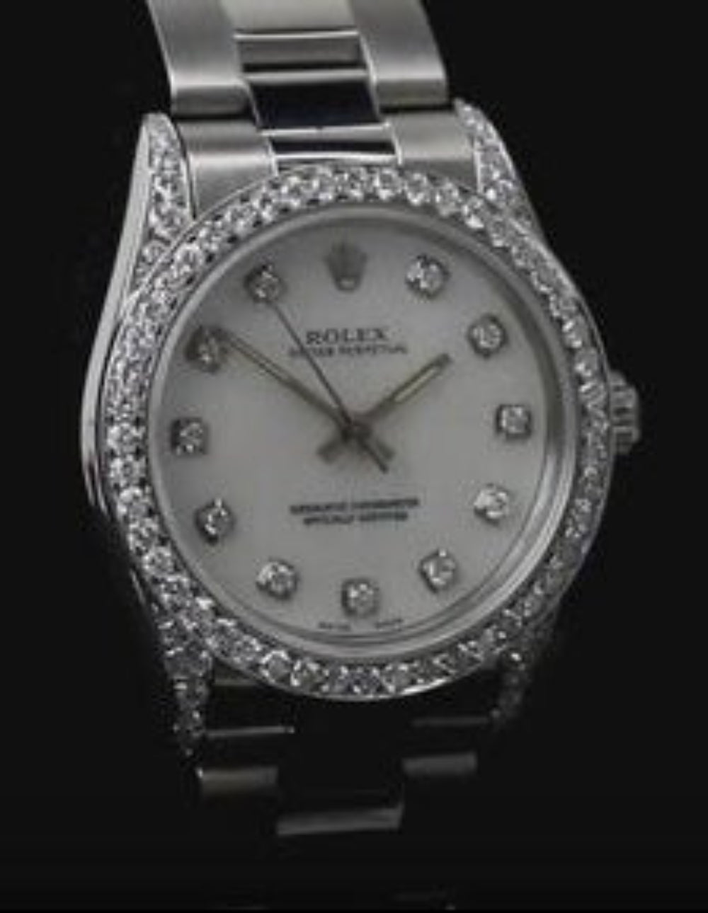 Orologio Rolex `1medie dimensioni Bracciale ostrica con lunetta di diamanti personalizzata