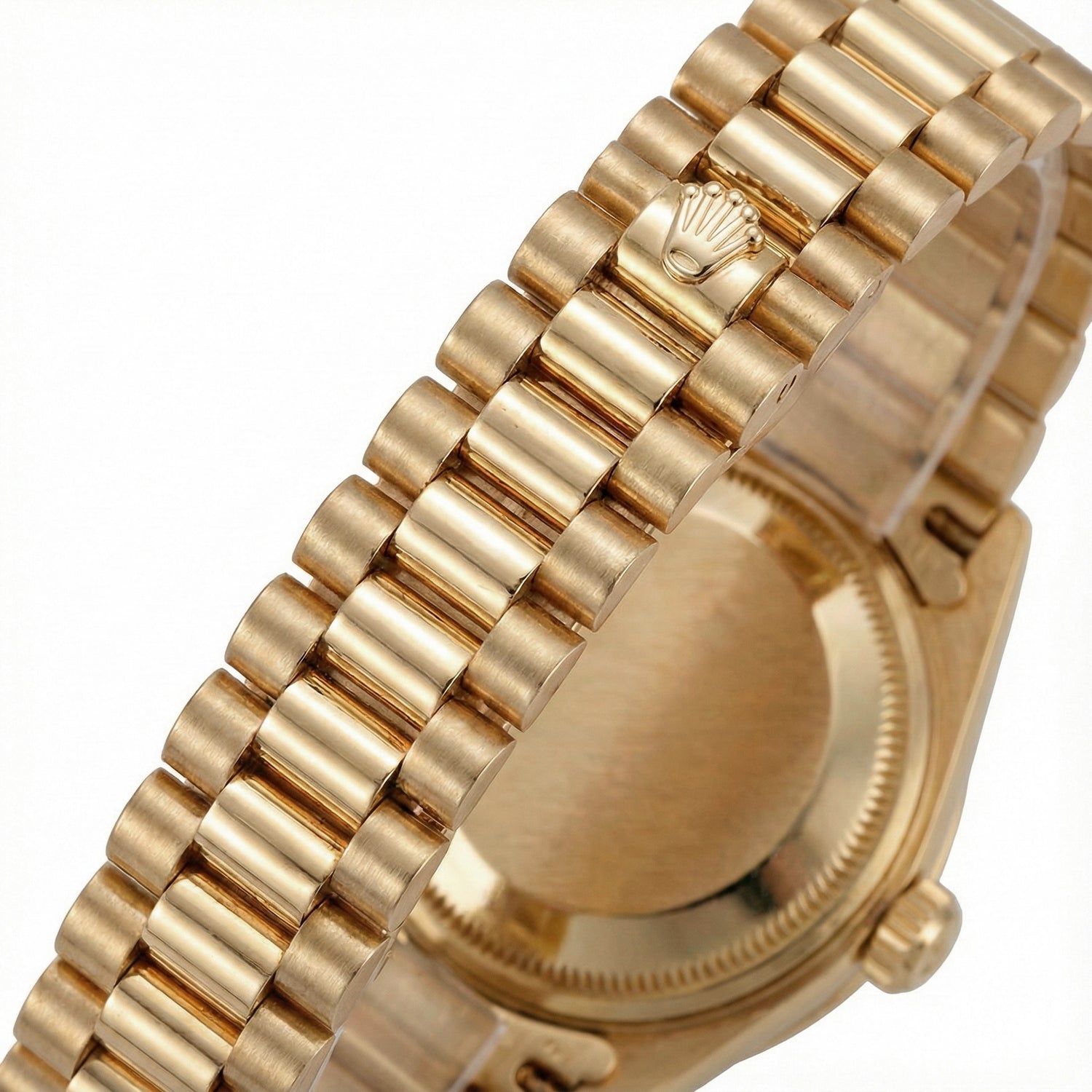Orologio Rolex presidenziale in oro quadrante bianco con lunetta in diamanti Datejust