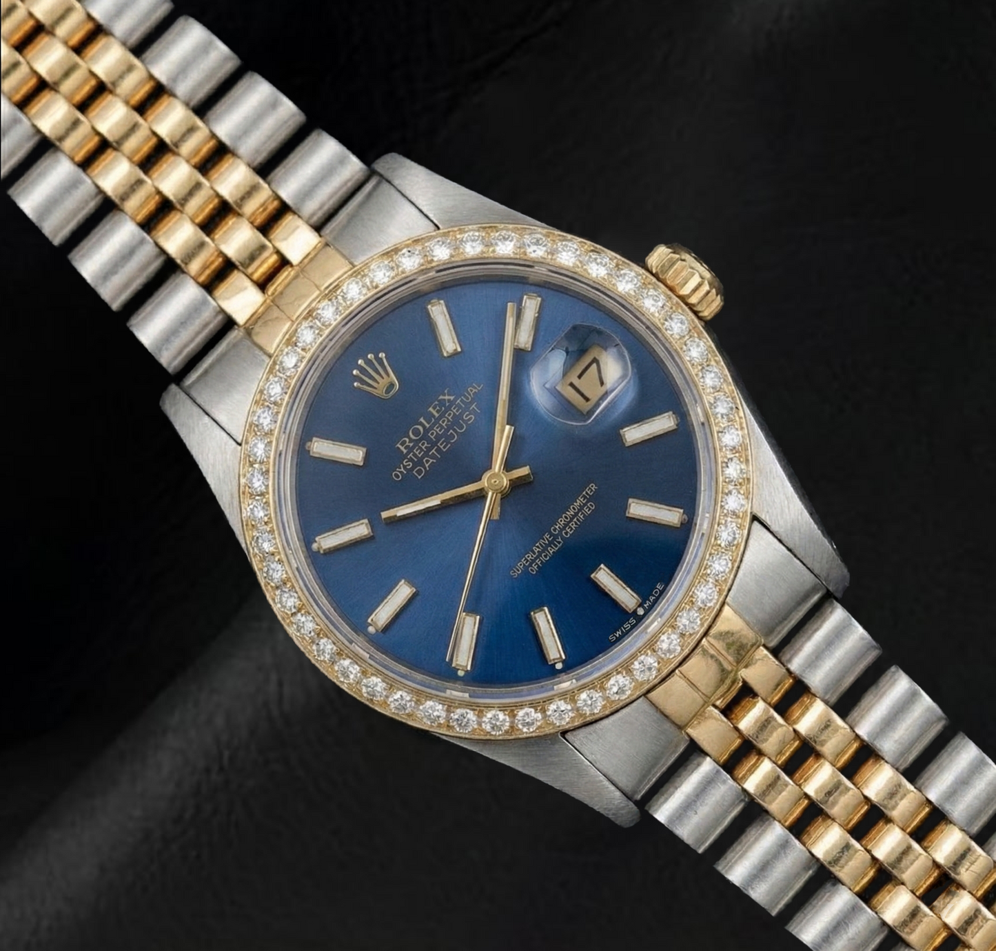 Orologio Rolex signora 31mm Datejust quadrante blu luminoso