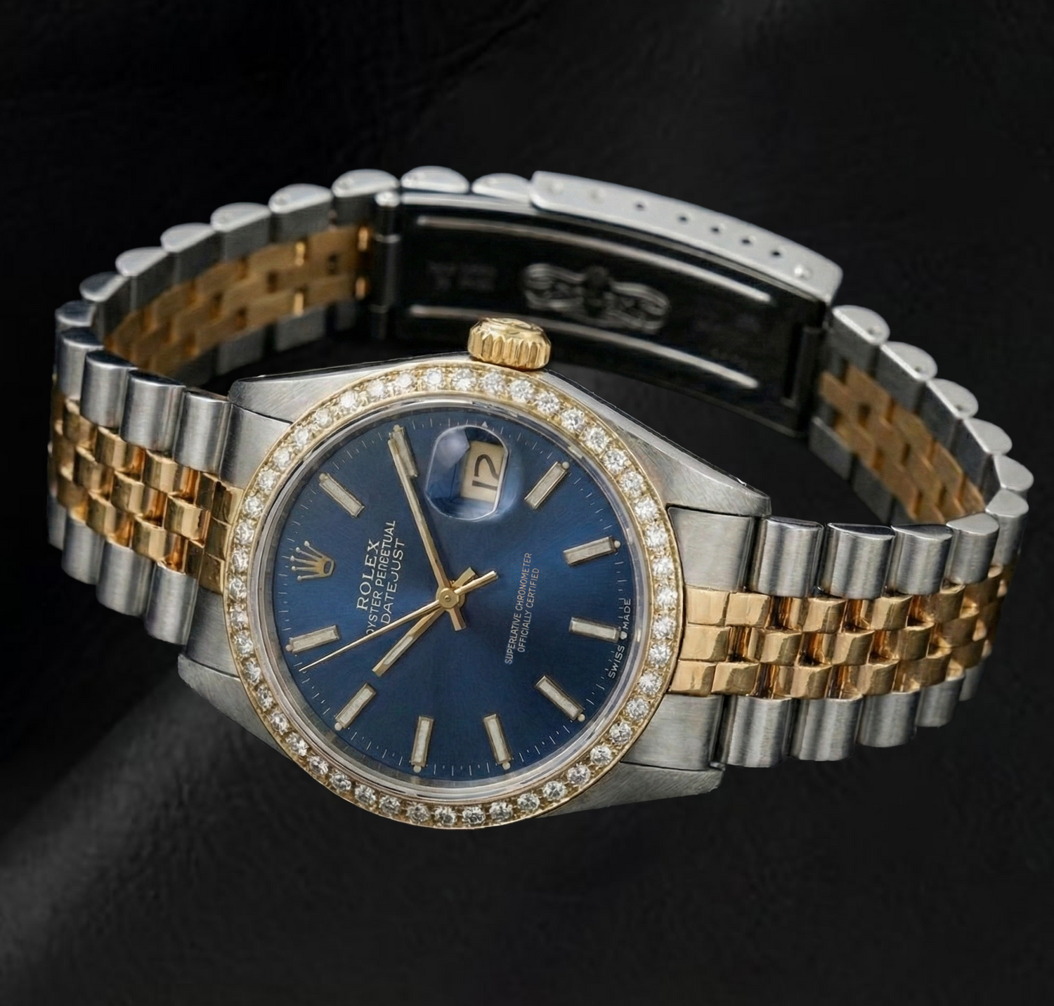 Orologio Rolex signora 31mm Datejust quadrante blu luminoso