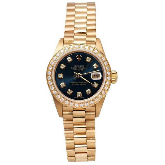 Orologio Rolex stile presidenziale quadrante blu