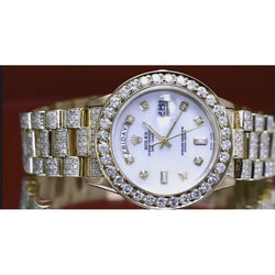Orologio con diamanti personalizzato Rolex Bracciale con data presidenziale per il giorno 20 ct.