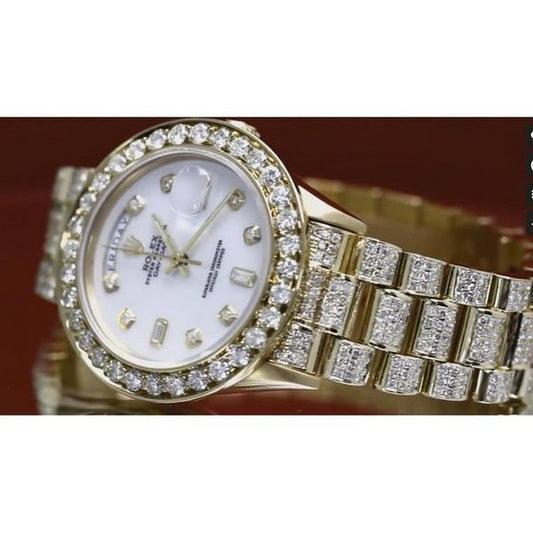 Orologio con diamanti personalizzato Rolex Bracciale 