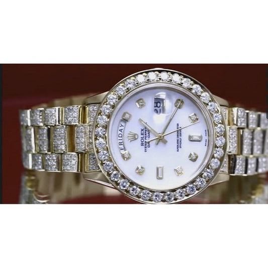 Orologio con diamanti personalizzato Rolex Bracciale con data presidenziale