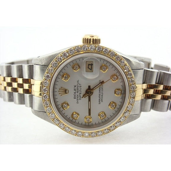 Orologio da donna Datejust Rolex con cinturino bicolore