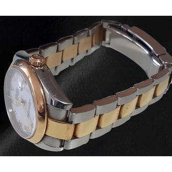 Orologio da donna Datejust Rolex quadrante bianco romano 31mm acciaio oro