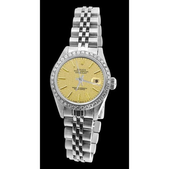Orologio da donna Datejust con lunetta in diamanti e quadrante 