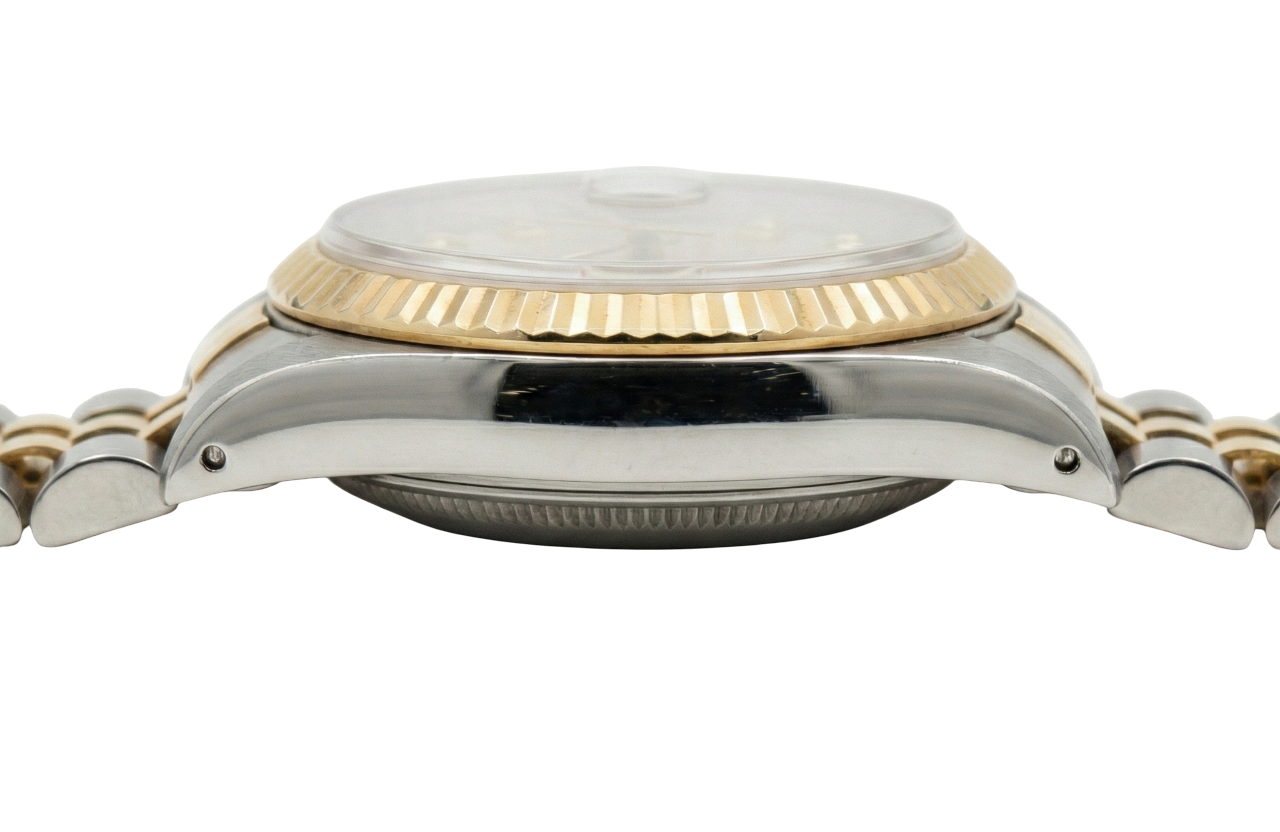 Orologio da donna Datejust giubileo in acciaio inossidabile e oro con quadrante in diamanti bordeaux Rolex