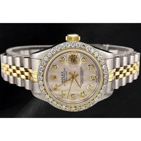 Orologio da donna Rolex Date-just da donna in oro giallo 18K da 26 mm e acciaio