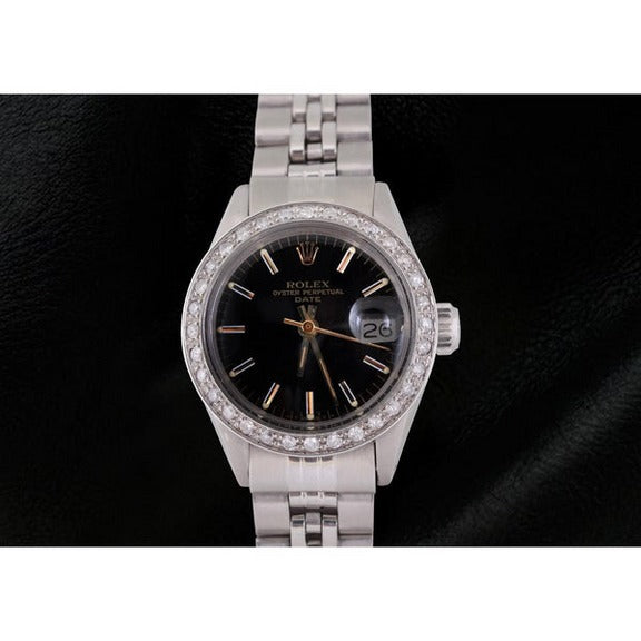 Orologio da donna Rolex Date quadrante nero 