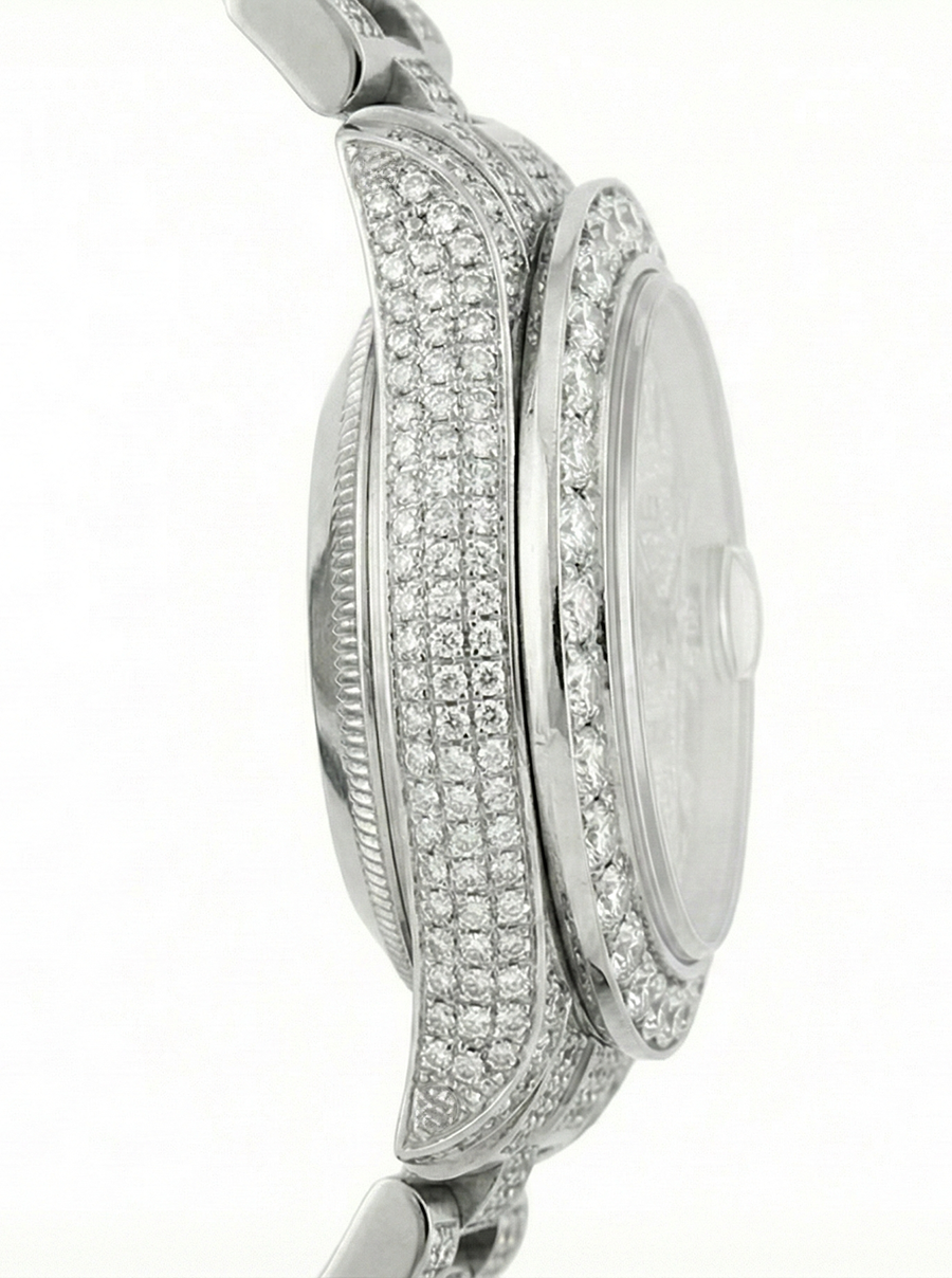 Orologio da donna Rolex Datejust Braccialetto pieno di diamanti 12 carati