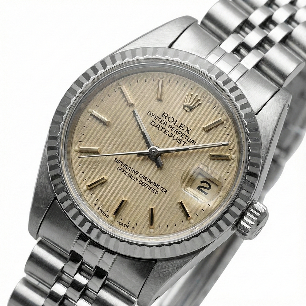 Orologio da donna Rolex Datejust Orologio da donna in acciaio inossidabile con quadrante Jubilee e lunetta scanalata