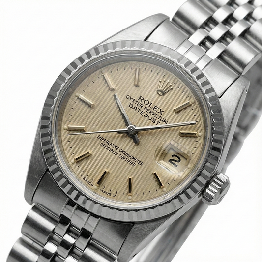 Orologio da donna Rolex Datejust Orologio da donna in acciaio inossidabile con quadrante Jubilee e lunetta scanalata