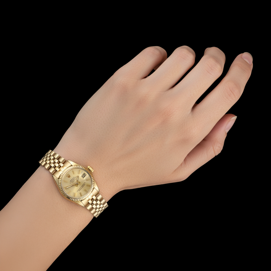 Orologio da donna Rolex Datejust President Style 26 mm in oro giallo P7