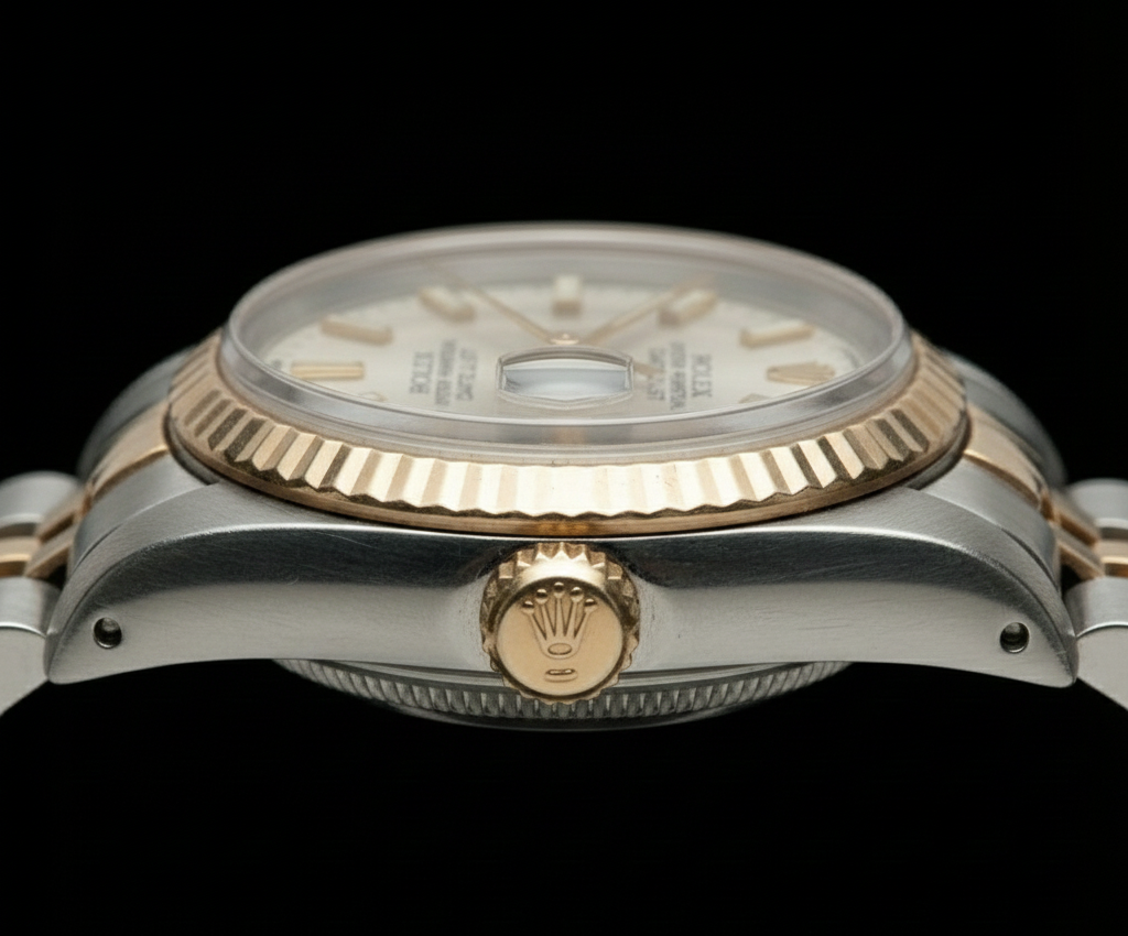 Orologio da donna Rolex Datejust bianco Datejust giubileo in acciaio inossidabile e oro giallo