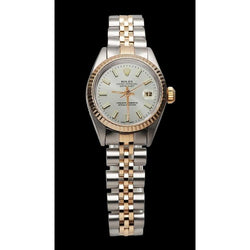 Orologio da donna Rolex Datejust bianco Datejust giubileo in acciaio inossidabile e oro giallo