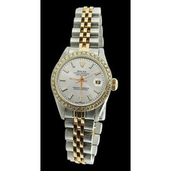 Orologio da donna Rolex Datejust con lunetta in diamanti Bracciale giubileo bicolore