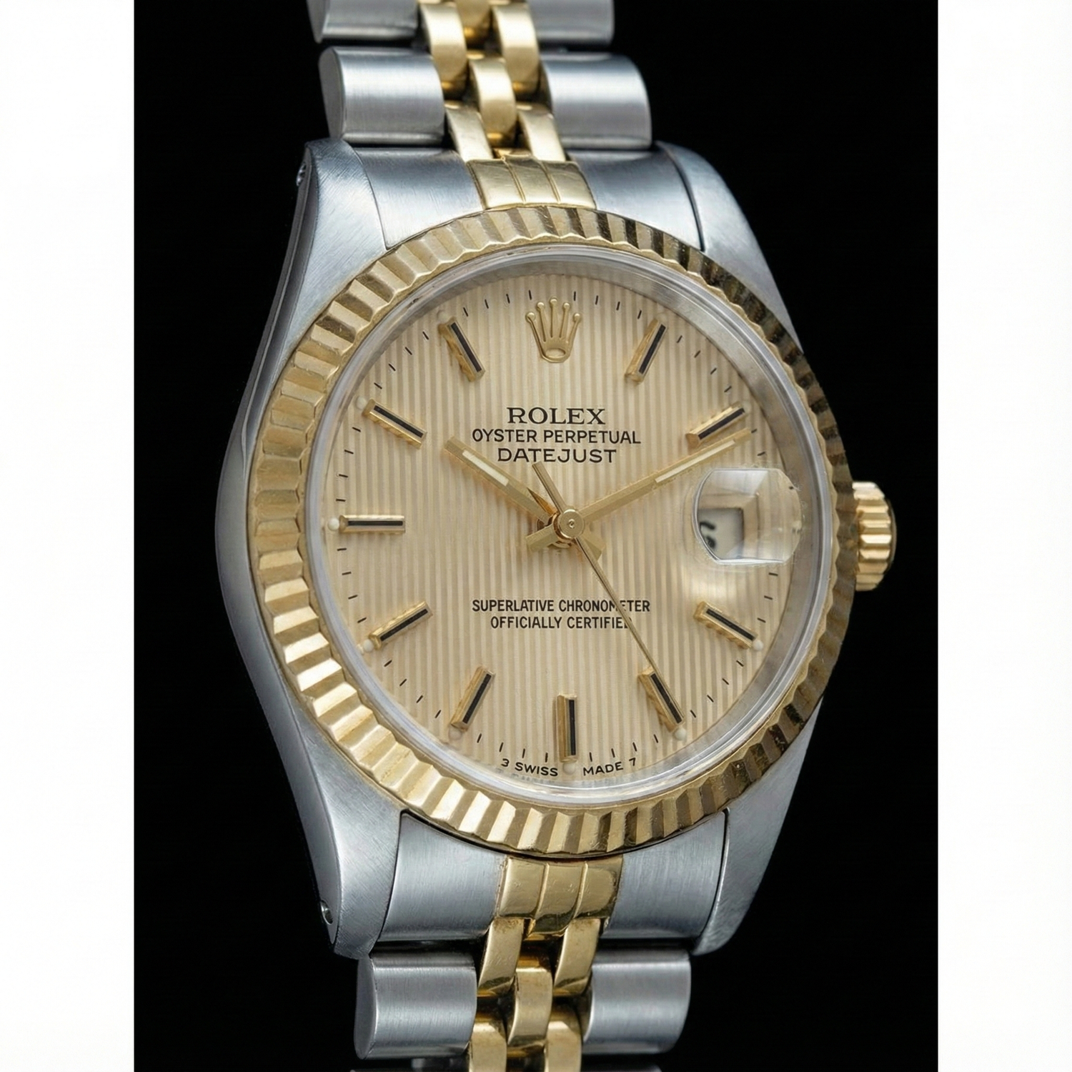 Orologio da donna Rolex Datejust con quadrante giubileo in acciaio inossidabile e oro giallo