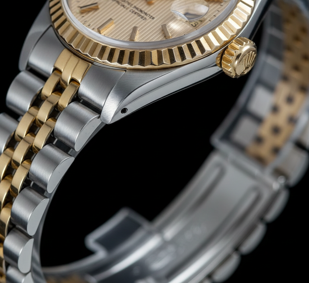 Orologio da donna Rolex Datejust con quadrante giubileo in acciaio inossidabile e oro giallo